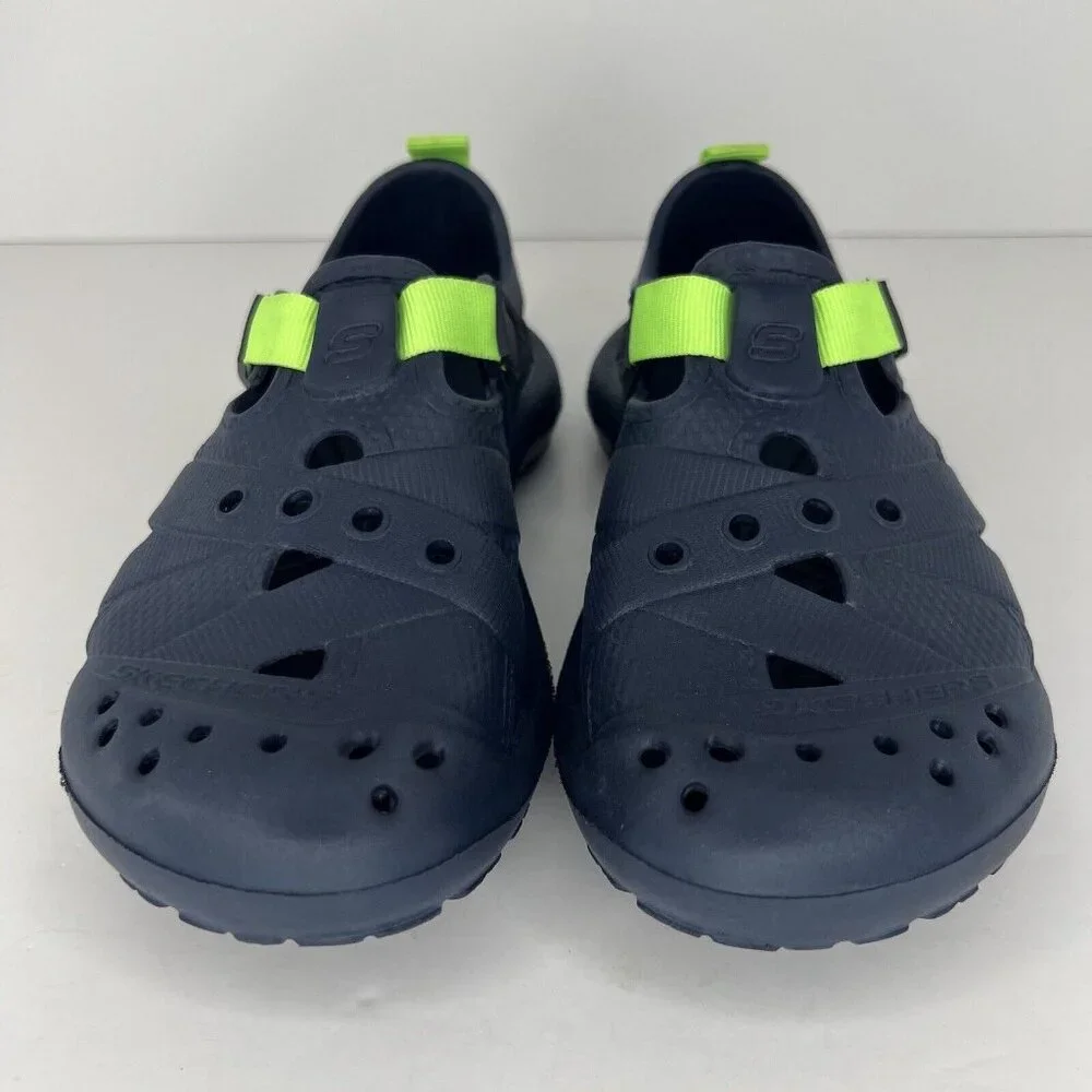Skechers Navy Lime Unisex Youth Water Shoes Waterproof Slip-On Youth Size 2